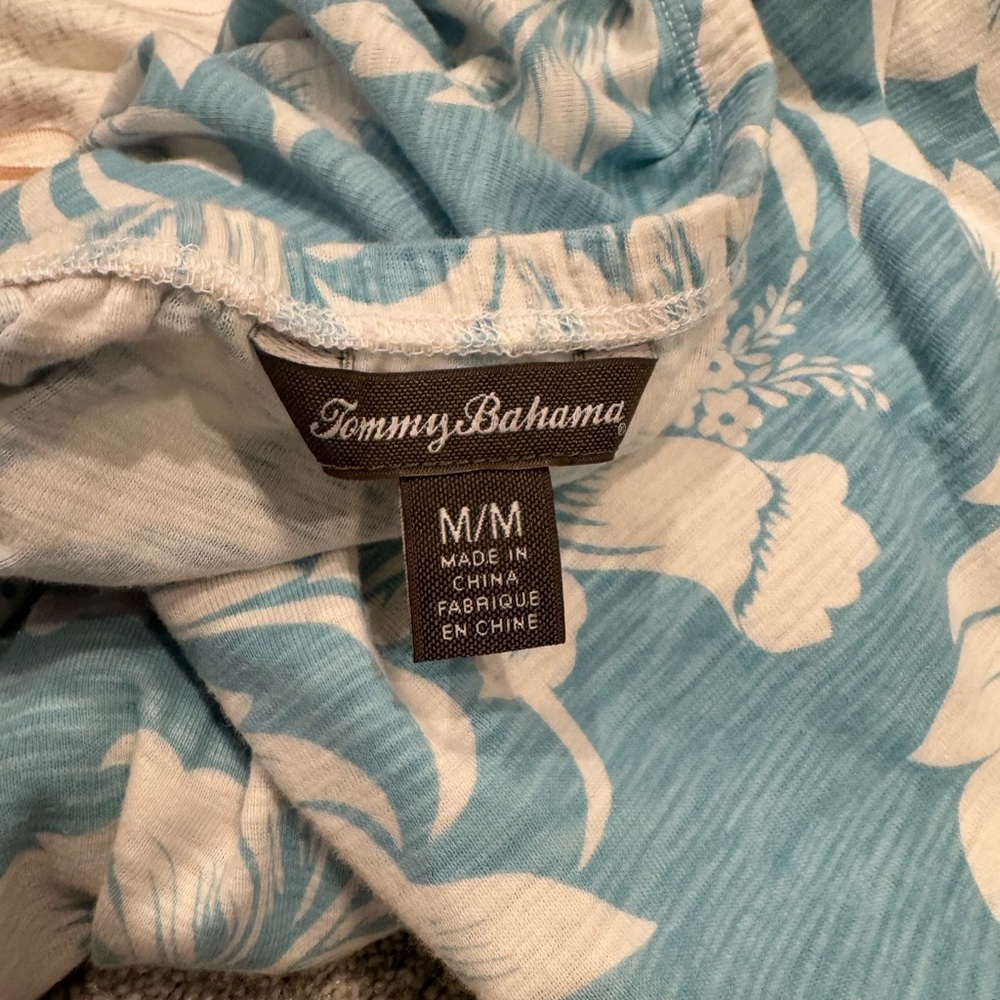 Tommy Bahama Blue and Cream Floral Midi Dress - Picture 6 of 6